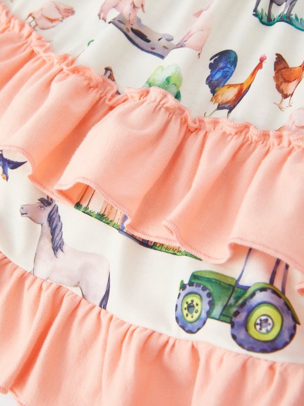 Farm Girl Ruffle Print Dress For Discount - Image 5