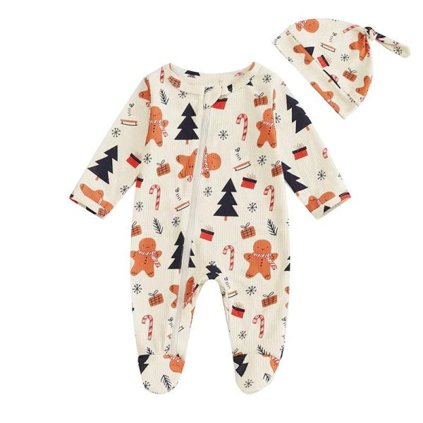 Long Sleeve Christmas Vibes Baby Jumpsuit Discount